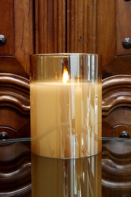   6 x 8" CHAMPAGNE RADIANCE POURED CANDLE   [478247]  